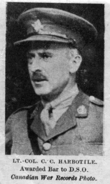 Picture in Dad's Paybook of Lt. Col. C.C. Harbotile, mentioned in Stuarts 1919 letter.