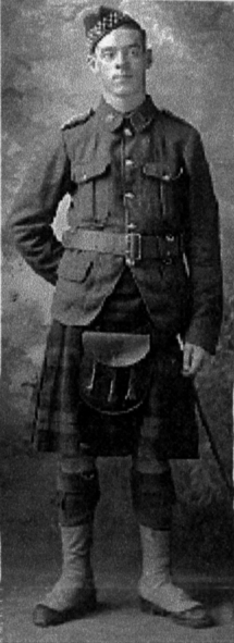 Picture of WWI Kilted Soldier from Internet