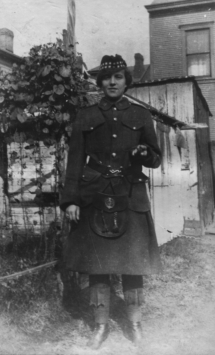 Ida Kuhn wearing Dad's Kilts.