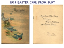 April 1919 Easter Card, See Ida letter 19191419, IDA