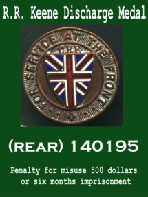 R.R. Keene Discharge Medal