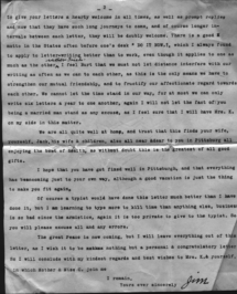 Jim Kinsella letter of Apr 30, 1919, page 2.