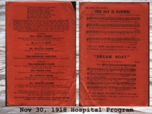 Hospital Program from Nov 30, 1918
