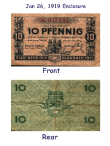 10 Pfennig Note in Jan 26, 1919 Letter