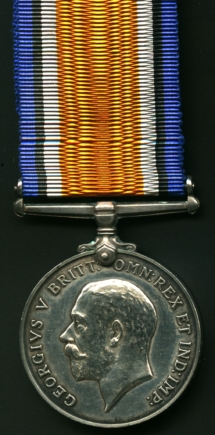 British War Medal Front, Close up.