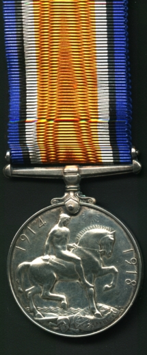 British War Medal rear close up.