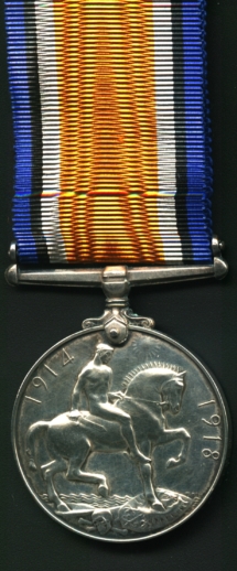 British War Medal rear close up.