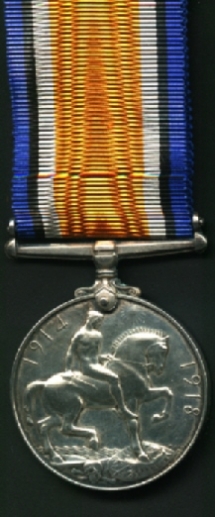 British War Medal & Ribbon, Rear