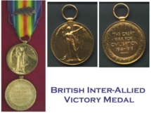 British Victory Medal display