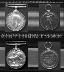 Burt R. Kennedy 58th Canadian Medals Changed to Black & White