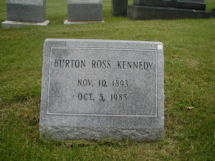 Grave Stone of Burton Ross Kennedy, Uniondale Cemetery, Division 3, Section A