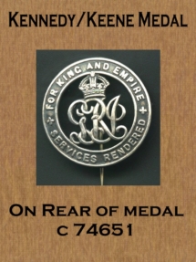 War Service Medal for Robert R. Keene.
