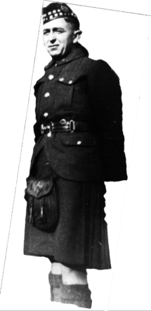 Burt Kennedy in WWI Black Watch Kilts.