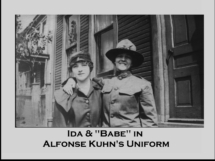 Ida Kennedy & Sister Martha "Babe" in Fonse's WWI uniform.